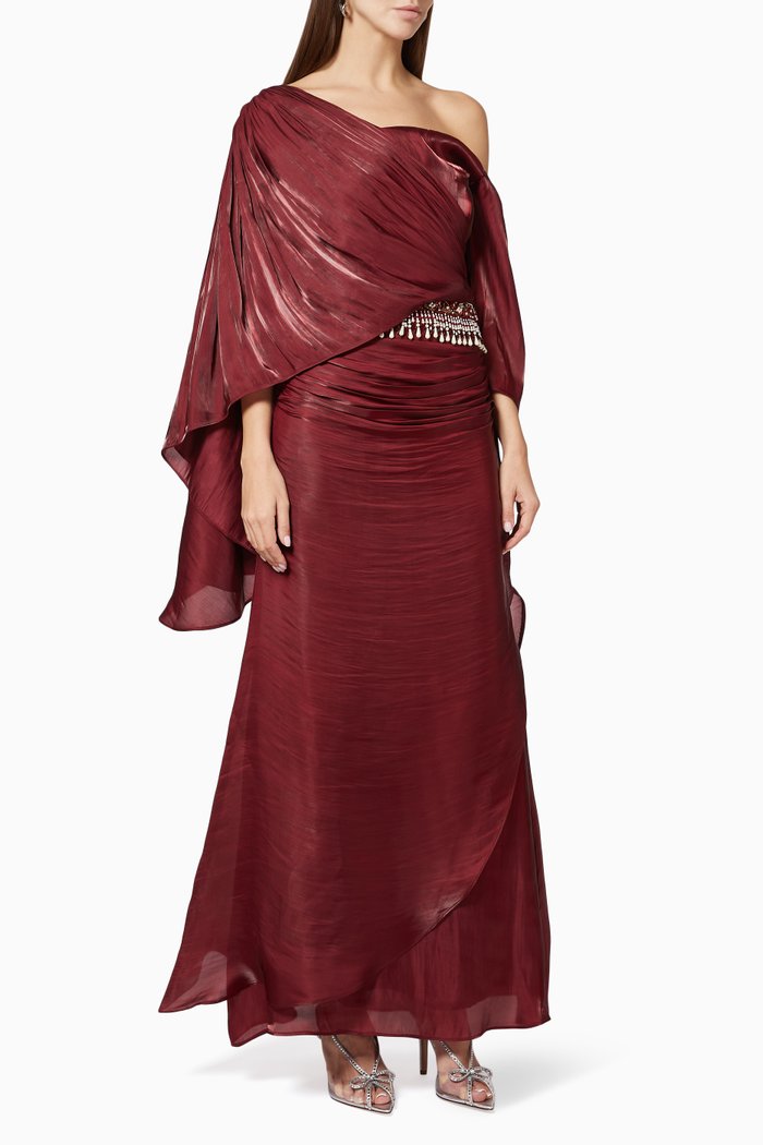 

One Shoulder Dress, Red