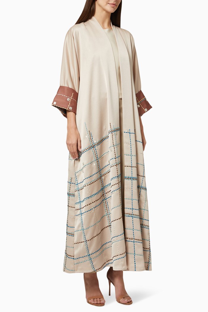 

Embroidered Abaya, Neutral