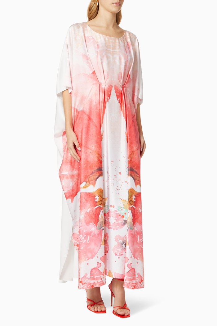 

Blossom Farasha Kaftan Dress in Silk, Multicolour