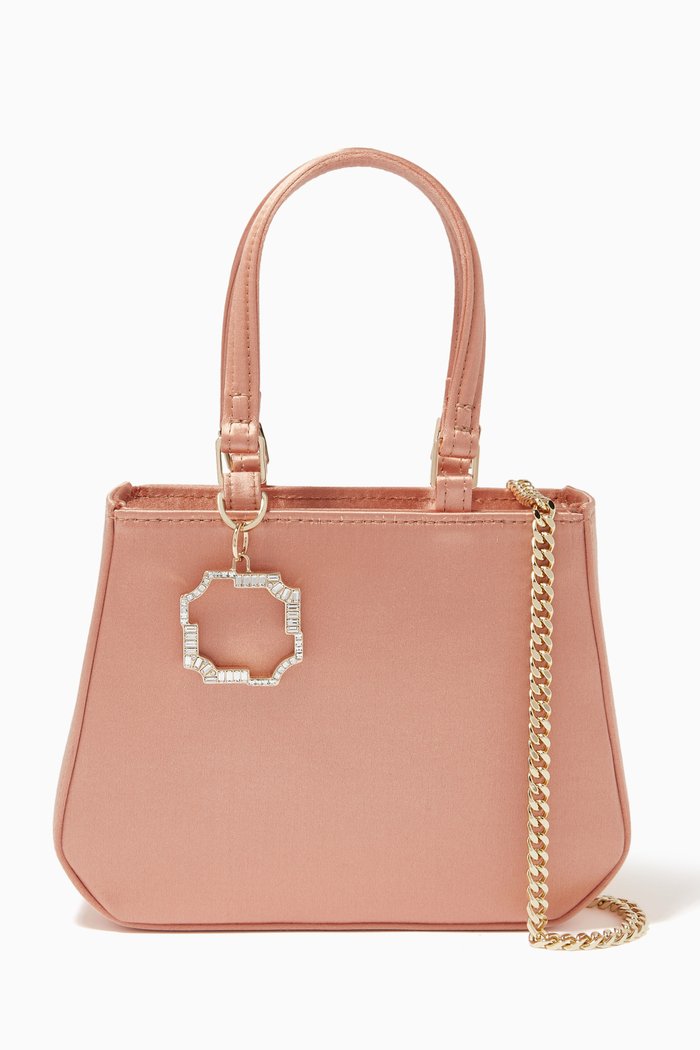 

Rita Mini Shopper Bag in Satin, Pink