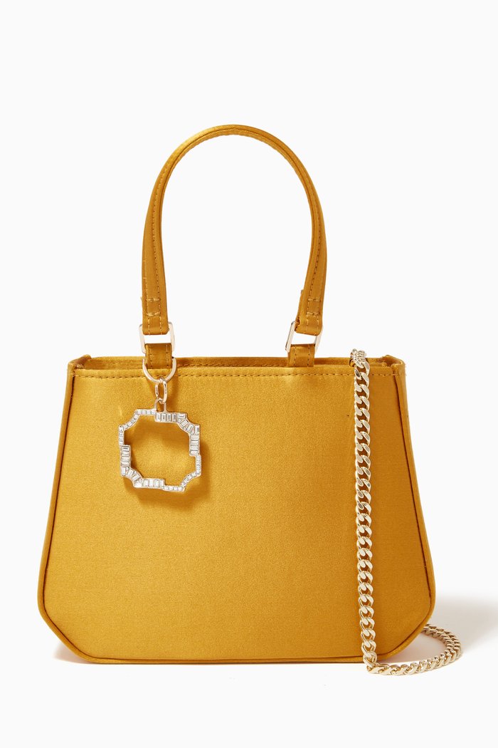 

Rita Mini Shopper Bag in Satin, Yellow