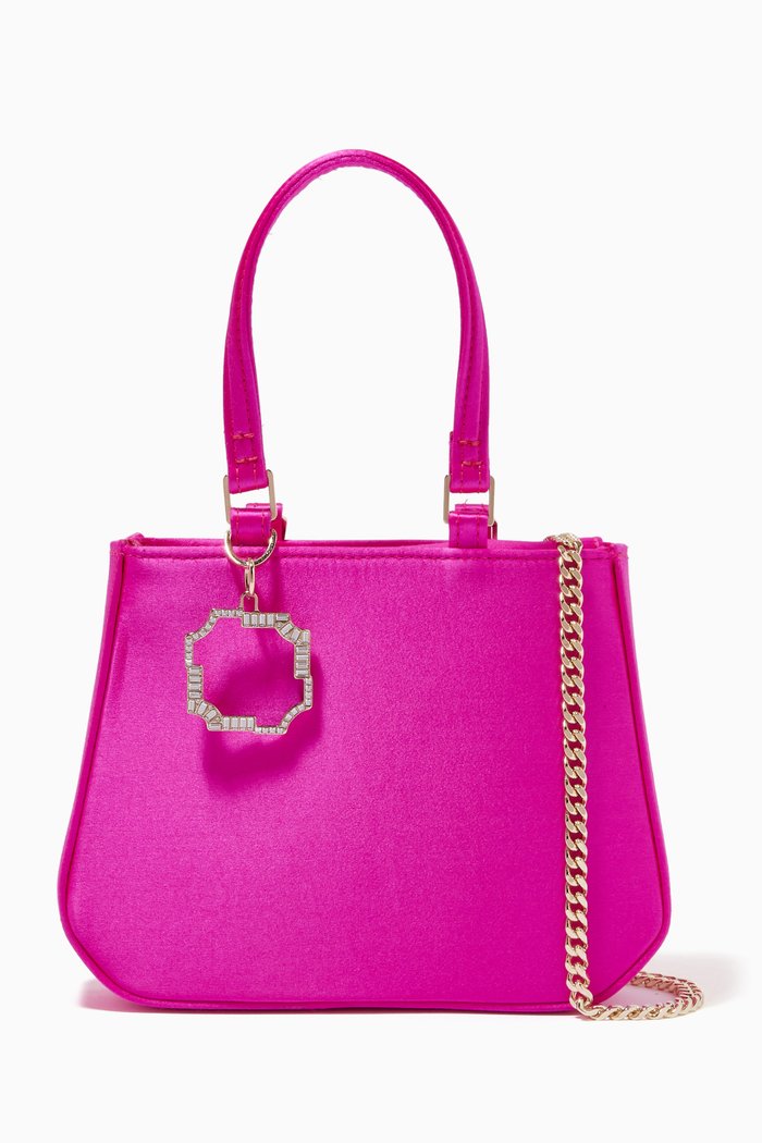

Rita Mini Shopper Bag in Satin, Pink