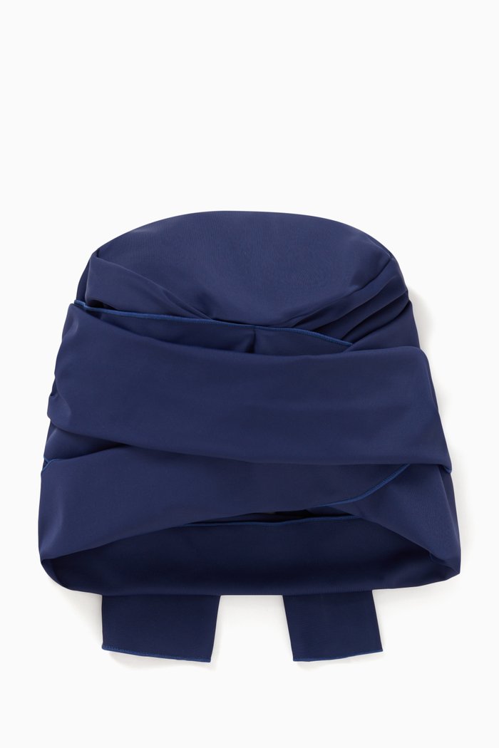 

Self-tie Swim Turban in Stretch Nylon, Blue