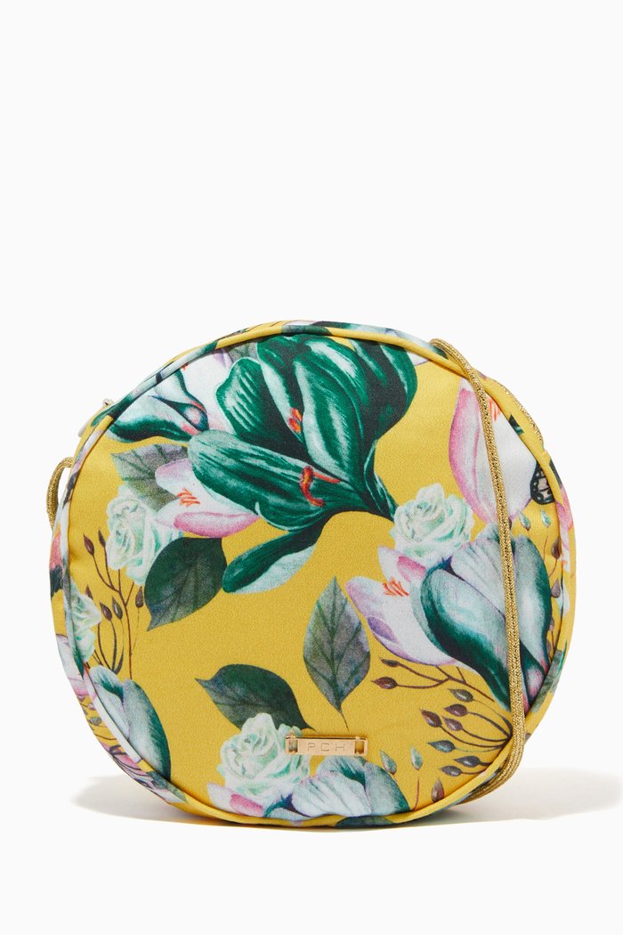 

Kaylin Floral Round Bag, Yellow