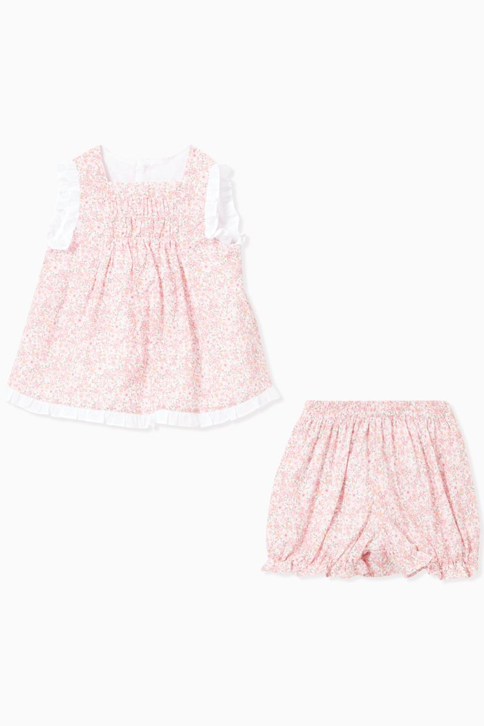 

Uxia Top & Bloomers Set in Cotton, Pink