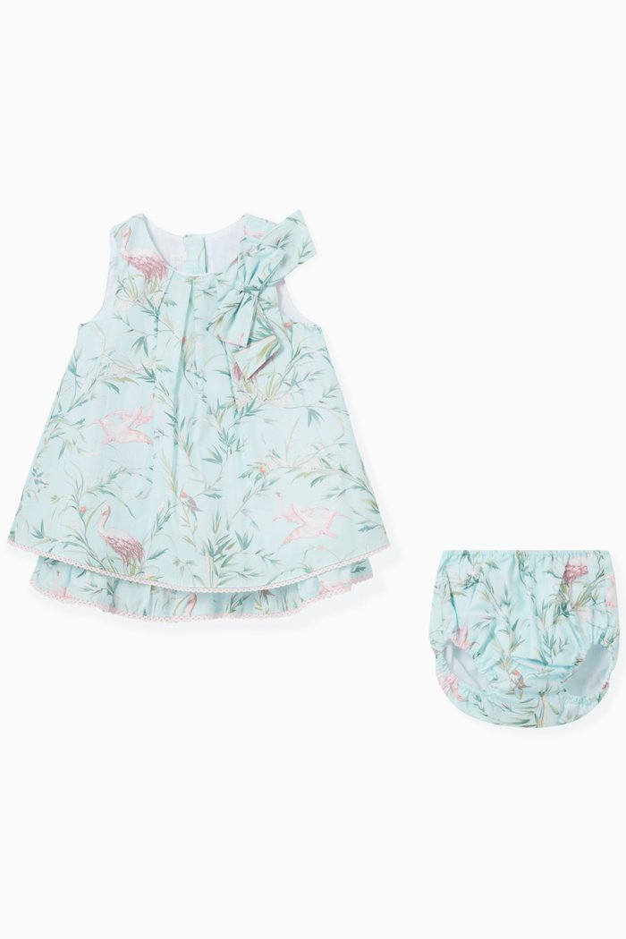 

Vergel Dress & Bloomers Set in Cotton, Green