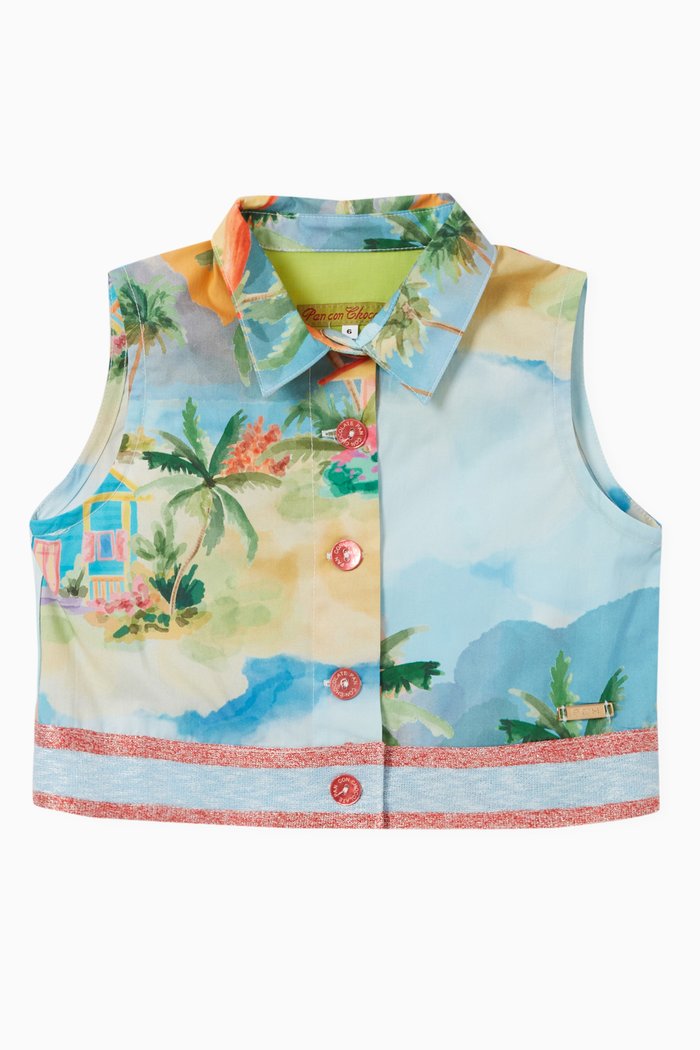 

Avila Island Print Shirt in Cotton, Multicolour