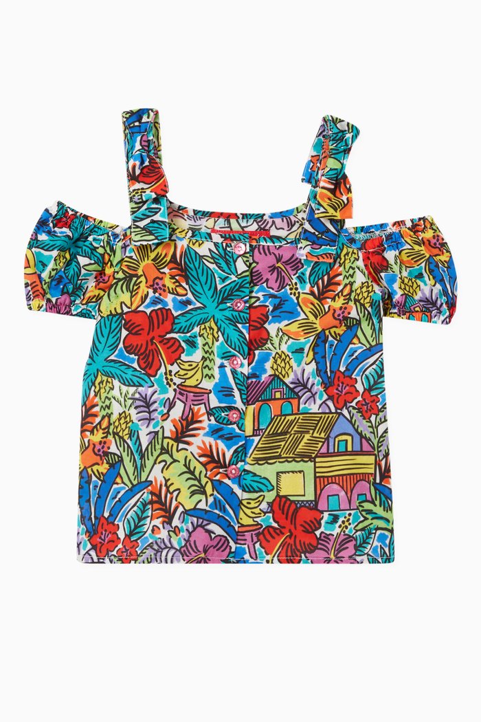 

Danka Tropical Top in Cotton, Multicolour