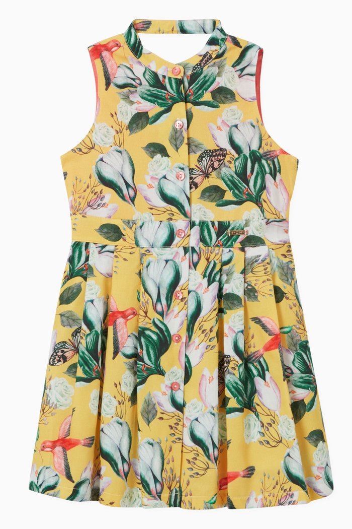 

Kassia Dress in Cotton, Yellow