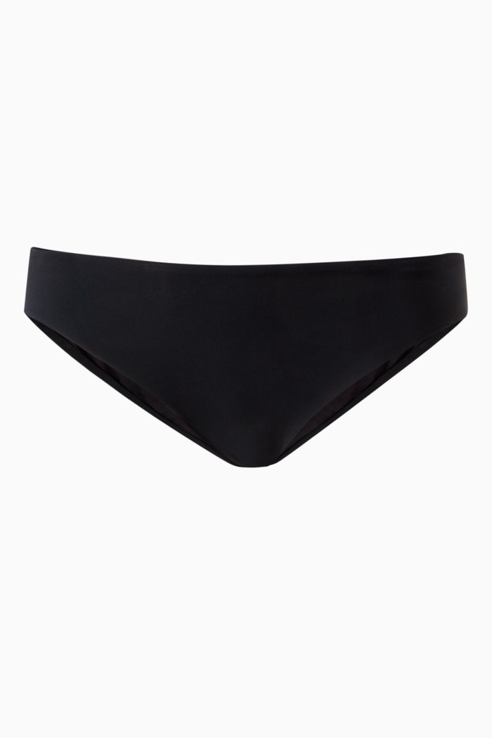 The Seamless Low Rise Bikini Briefs in Nylon, Black