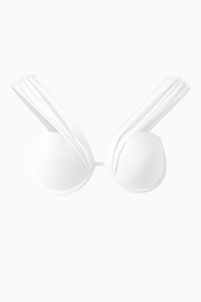 

Bardot Bustier Bikini Top in LYCRA®, Neutral