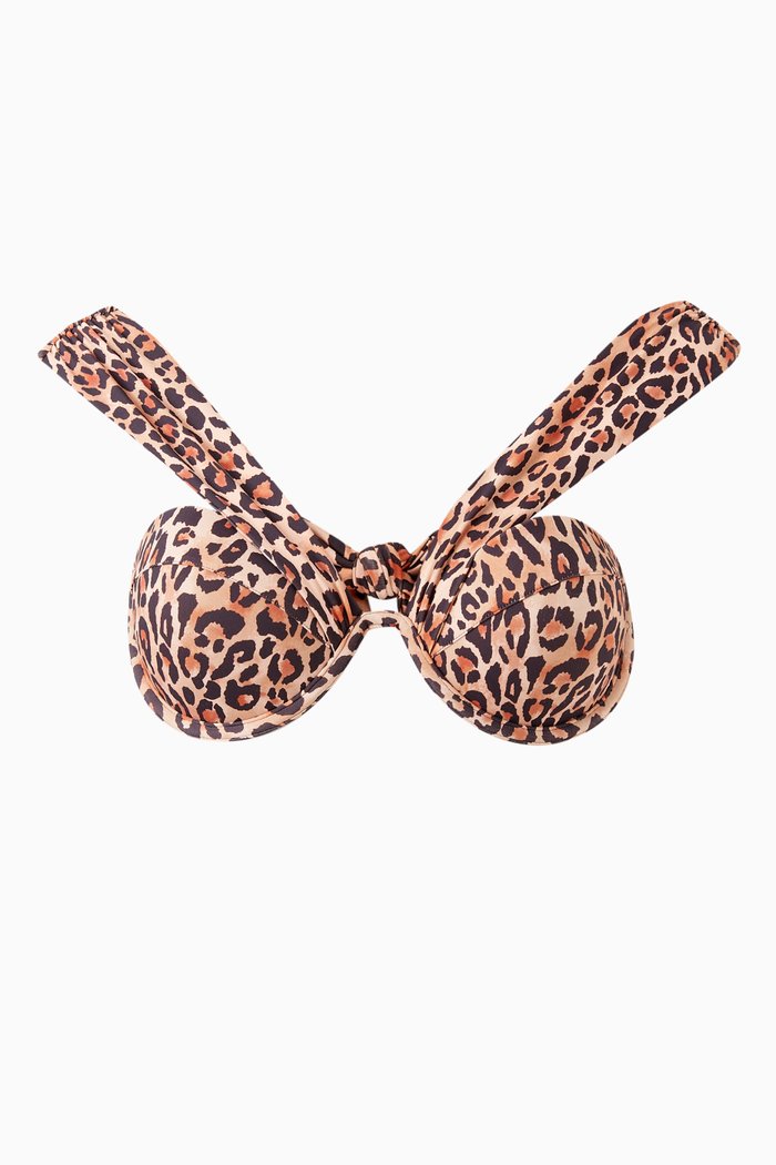 

Bardot Bustier Bikini Top in LYCRA®, Brown