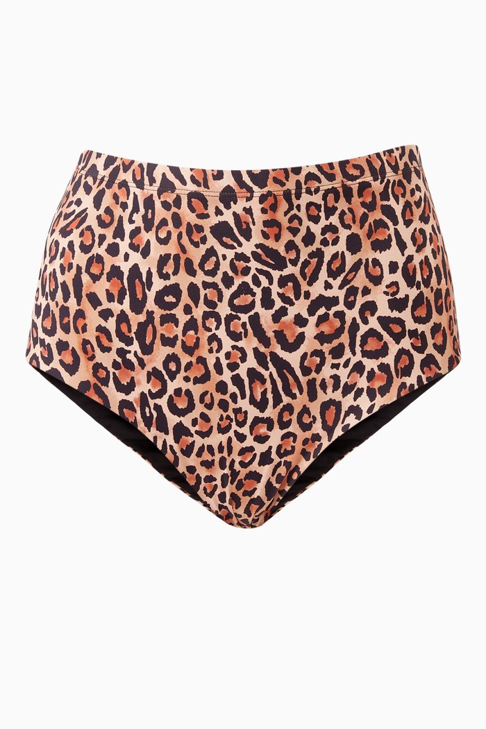 The Sculpting High Waist Bikini Bottoms in LYCRA®, Brown