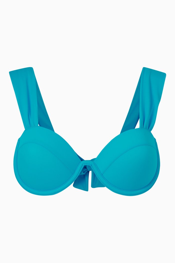 

The Modern Bustier Bikini Top in LYCRA®, Blue