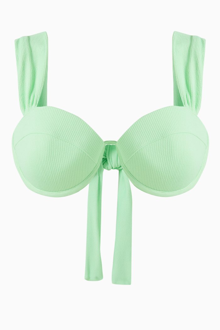 

The Modern Bustier Bikini Top in LYCRA®, Green
