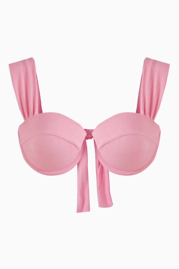 

The Modern Bustier Bikini Top in LYCRA®, Pink