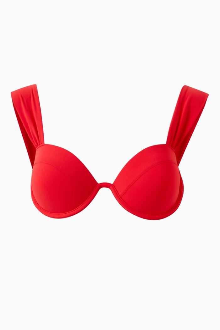 

The Modern Bustier Bikini Top in LYCRA®, Red