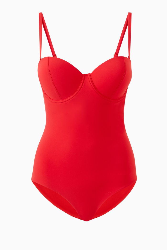 

The 9.2.9 One Piece Swimsuit in Nylon, Red