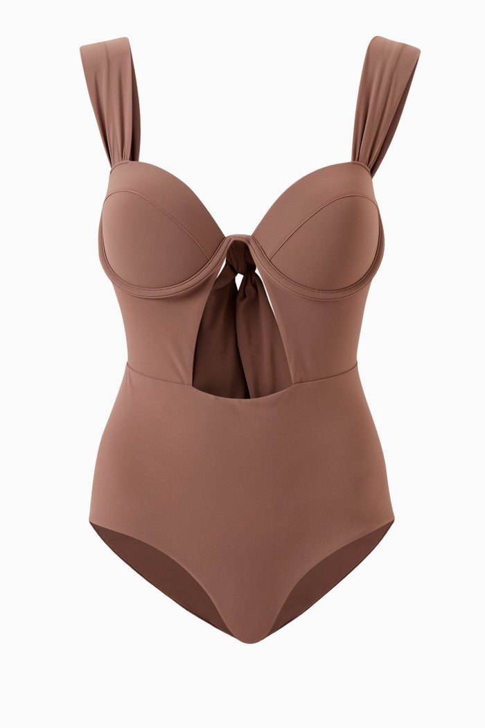 

The Bustier Swimsuit in LYCRA®, Brown