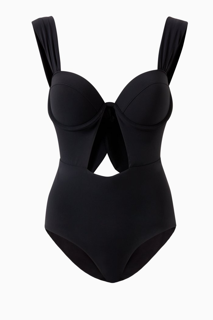 

The Bustier Bodysuit in Nylon, Black