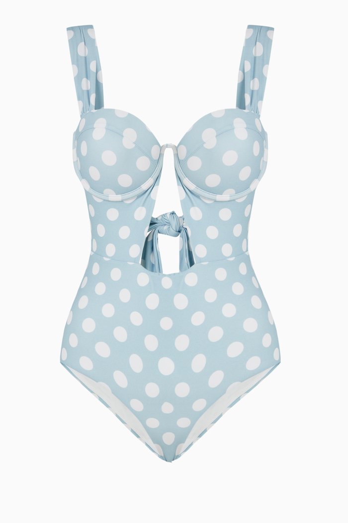 

The Bustier Bodysuit in Nylon, Blue