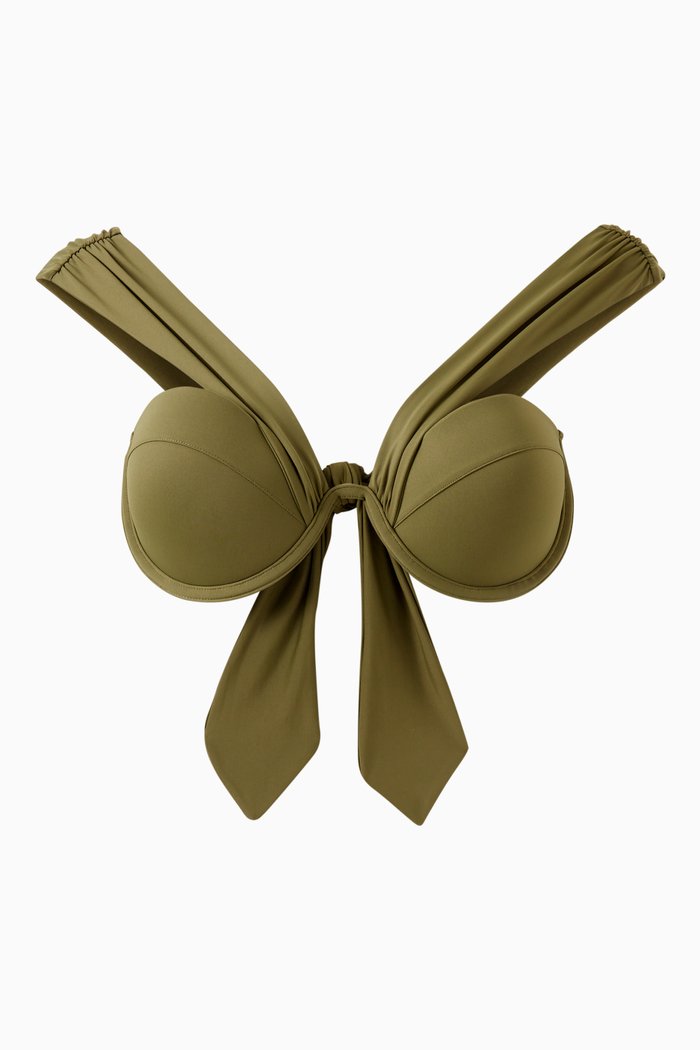 

Bardot Bustier Bikini Top in LYCRA®, Green