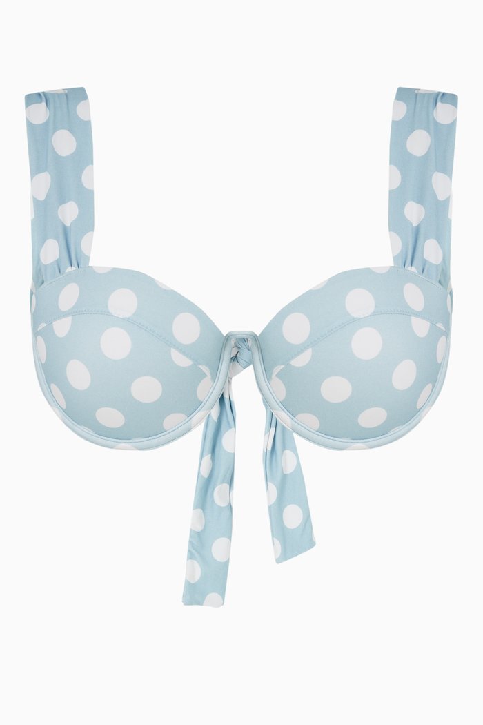 

The Modern Bustier Bikini Top in LYCRA®, Blue