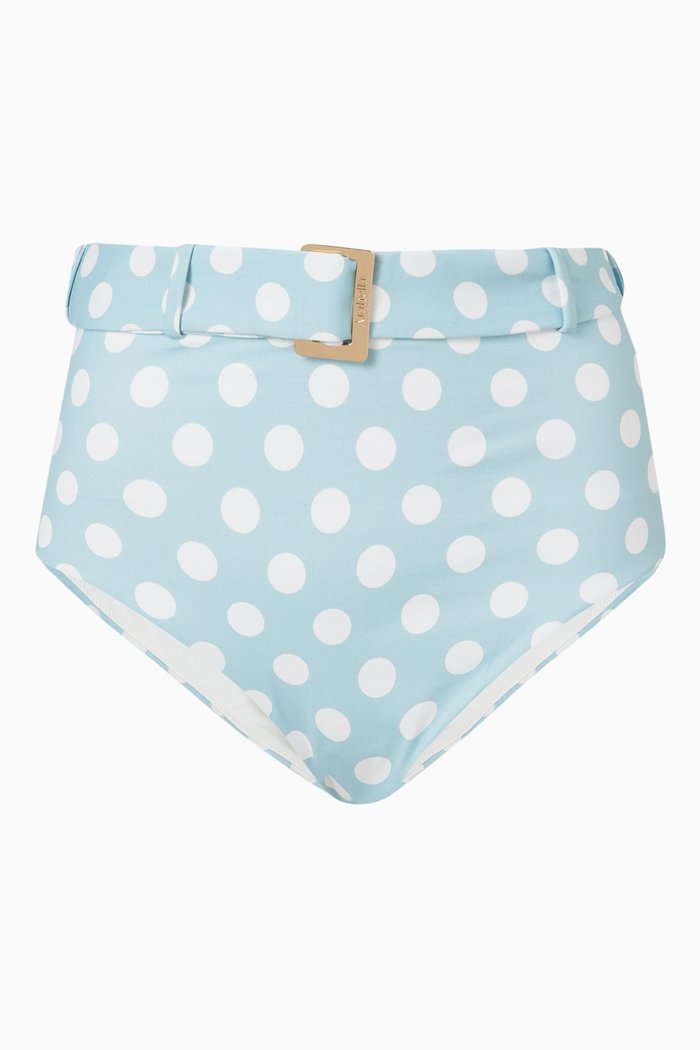 

Belted Brief Bikini Bottoms in LYCRA®, Blue