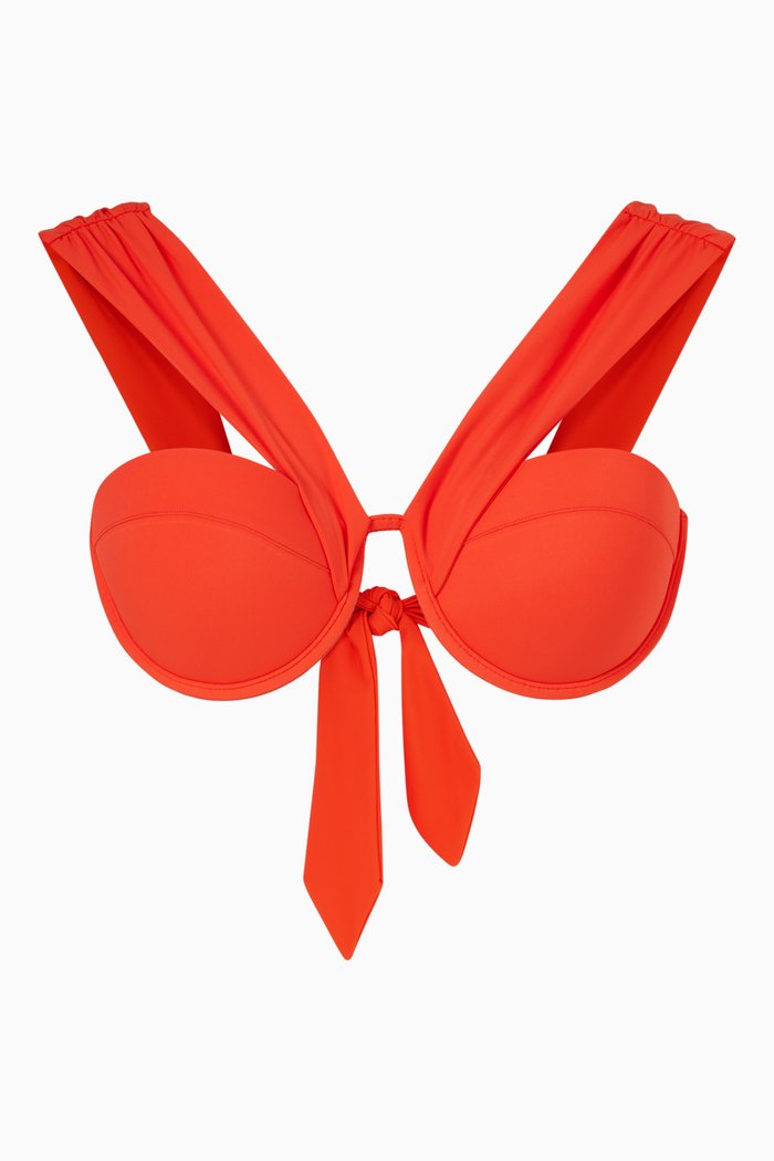 

Bardot Bustier Bikini Top in LYCRA®, Orange