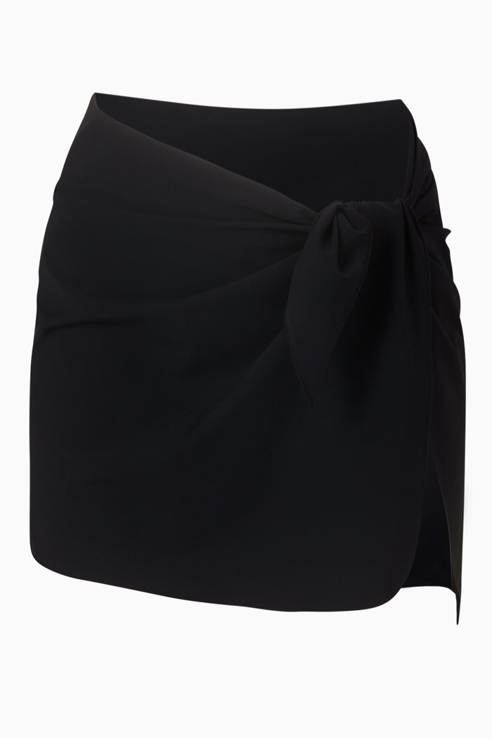 

Pareo Square Wrap in Eco Fabric, Black