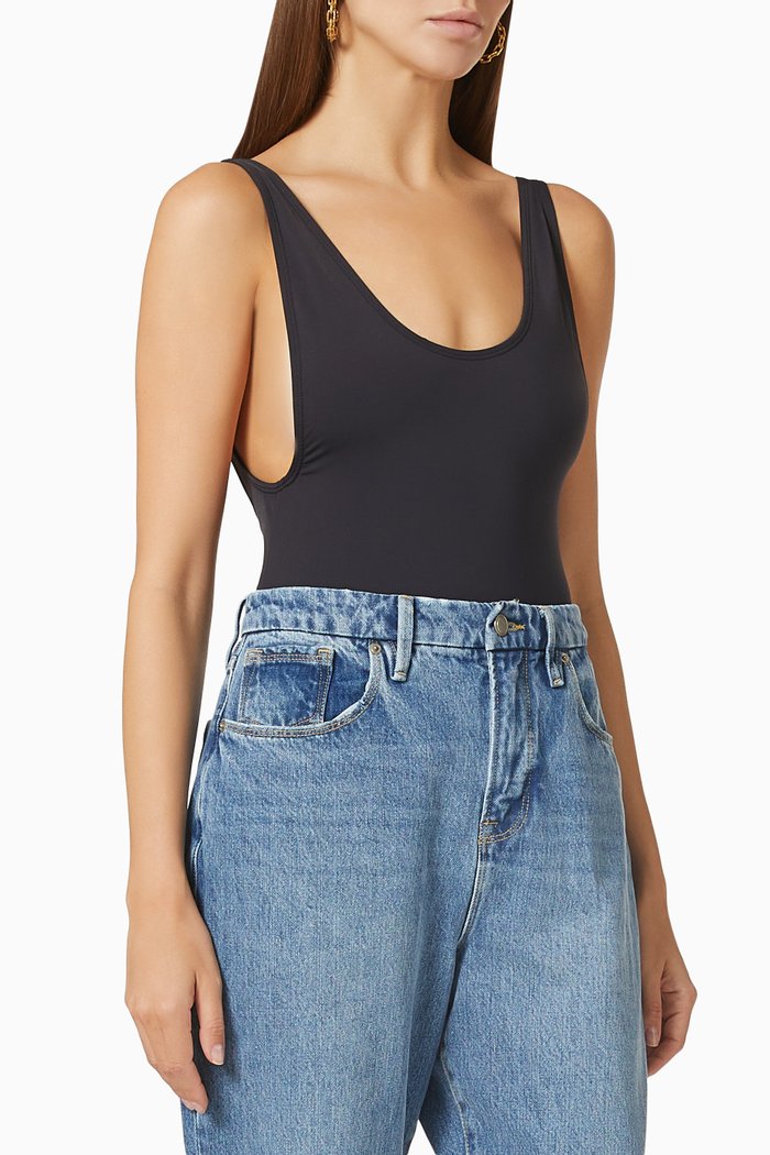 

Layout One Piece Bodysuit in Nylon, Black