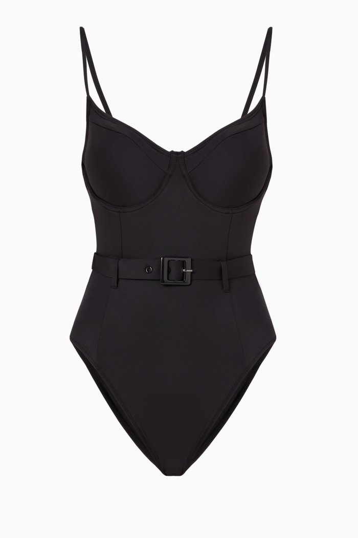 

Showoff One Piece Swimsuit in Nylon, Black
