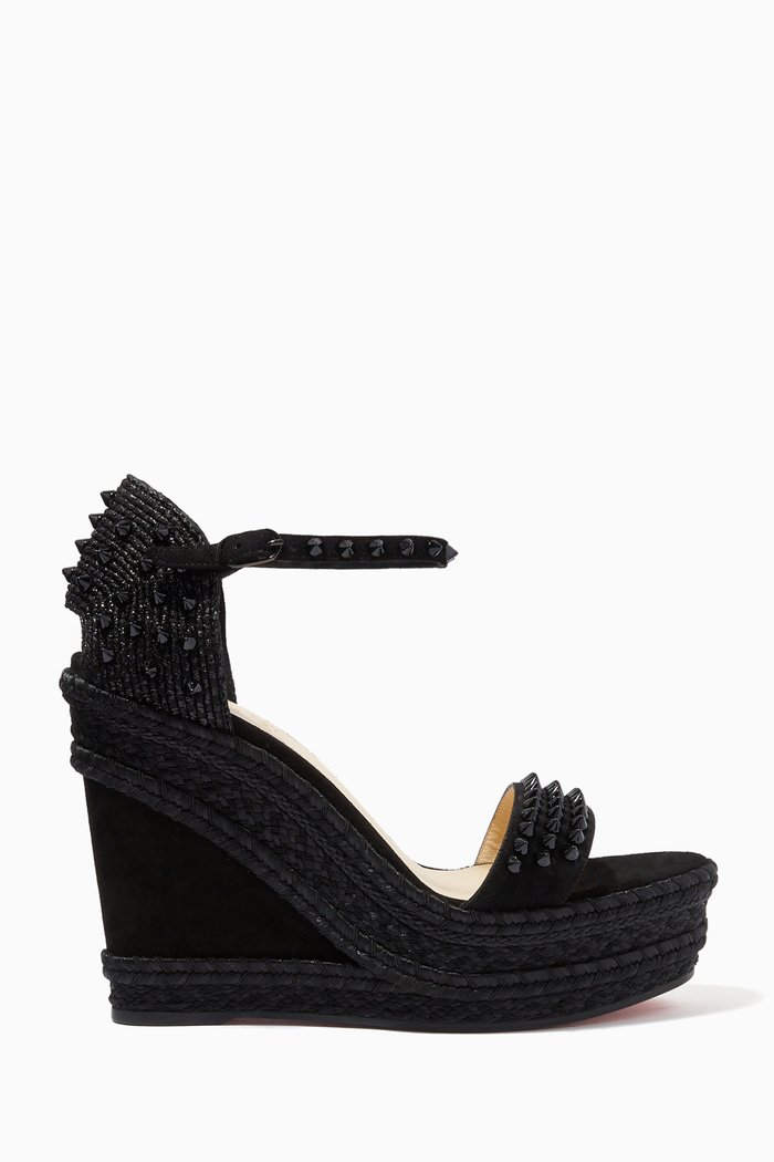

Madmonica 120 Wedge Sandals in Suede, Black