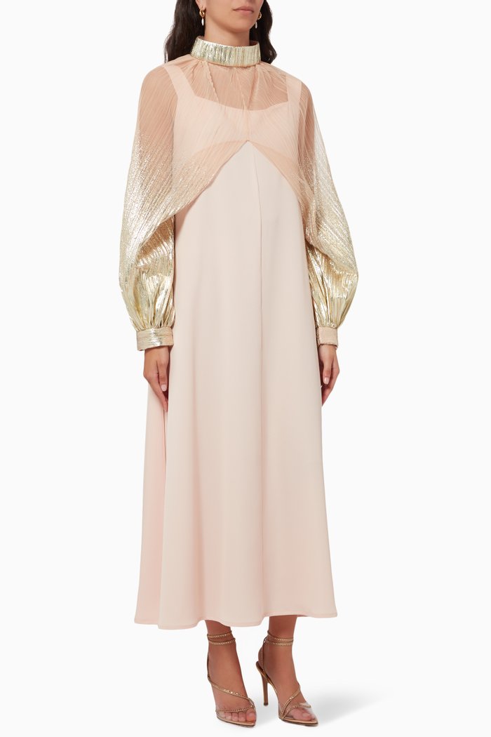 

Metallic Cape & Dress Set, Pink