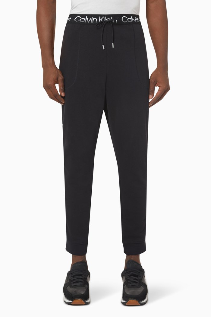

Jogging Pants in Cotton Jersey, Black