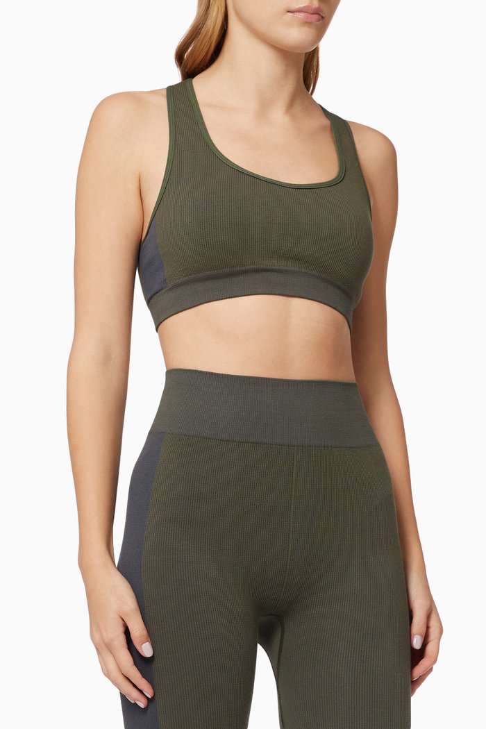 

Seamless Rib Anna Sports Bra, Green