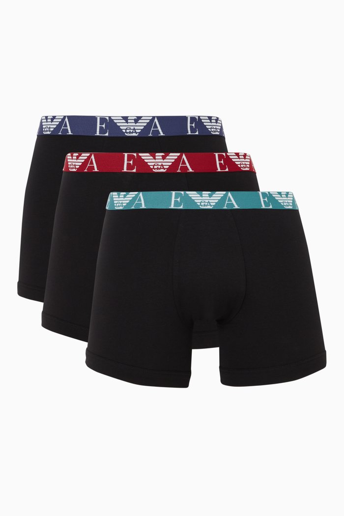 

Logo Waist Trunks, Set of 3, Black