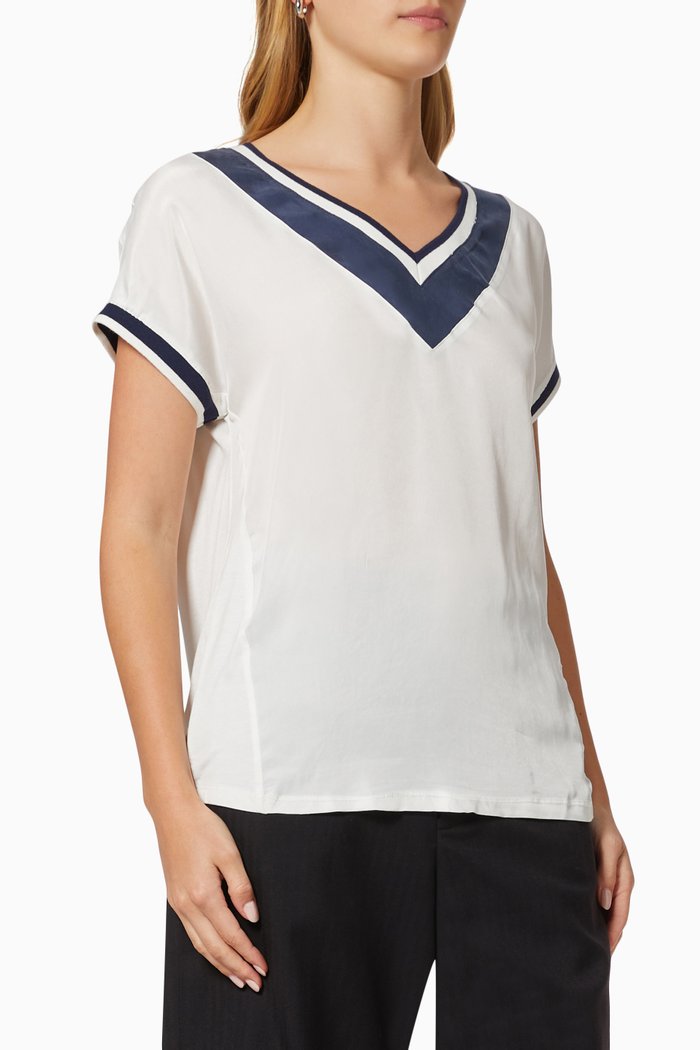 

Top in Cupro & Viscose, White