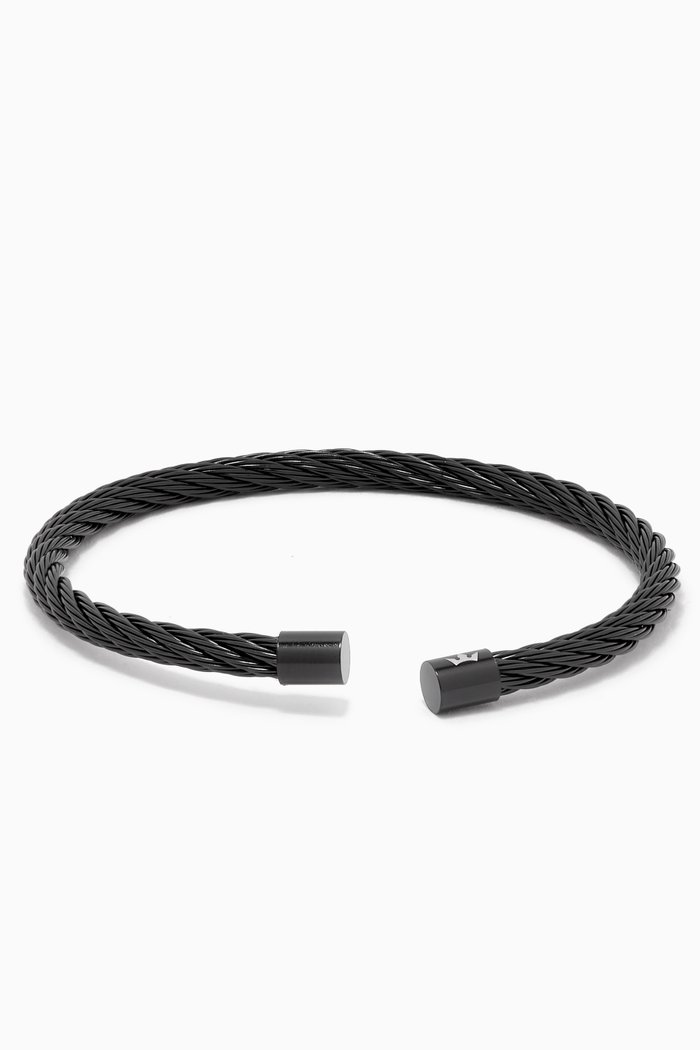 Aurelio Bracelet in Stainless Steel, Black