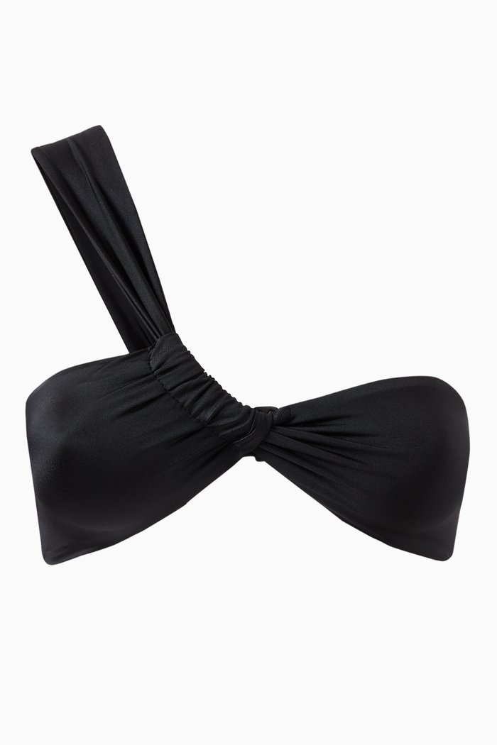

Bali Bikini Top in Shiny Satin, Black