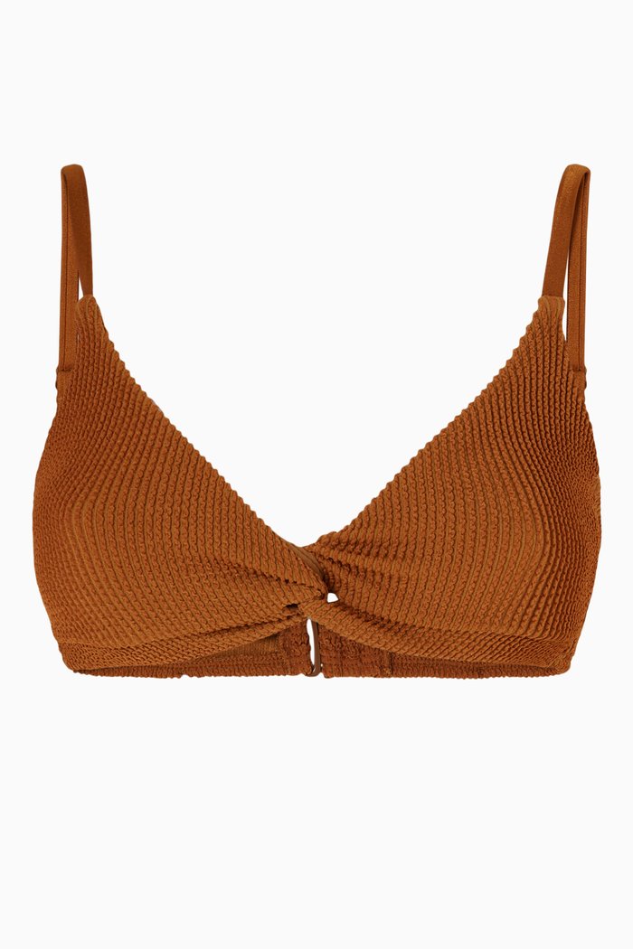 

Always Fits Twist Bikini Top, Brown