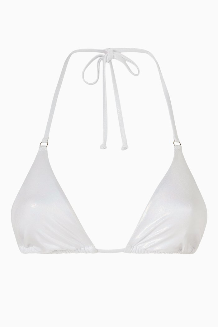 

Tiny Ties Bikini Top, White