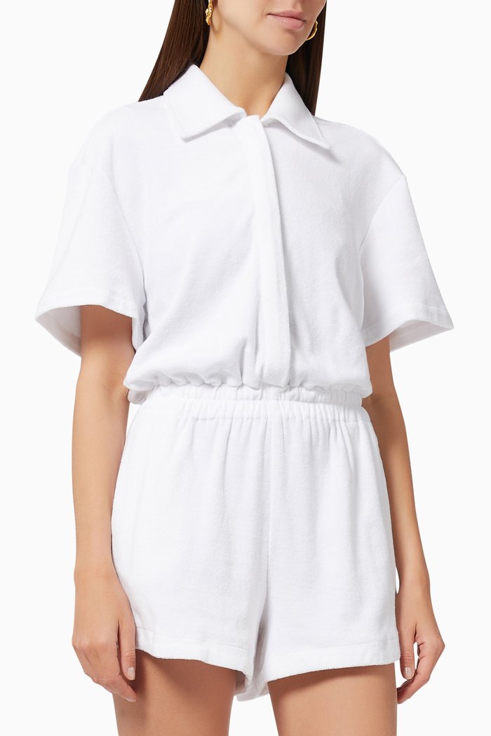 Terry Romper, White