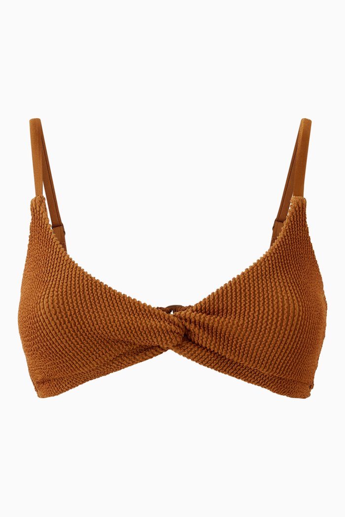 

Always Fits Twist Bikini Top, Brown