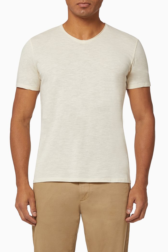 

Essential V-Neck T-shirt in Cotton, Neutral