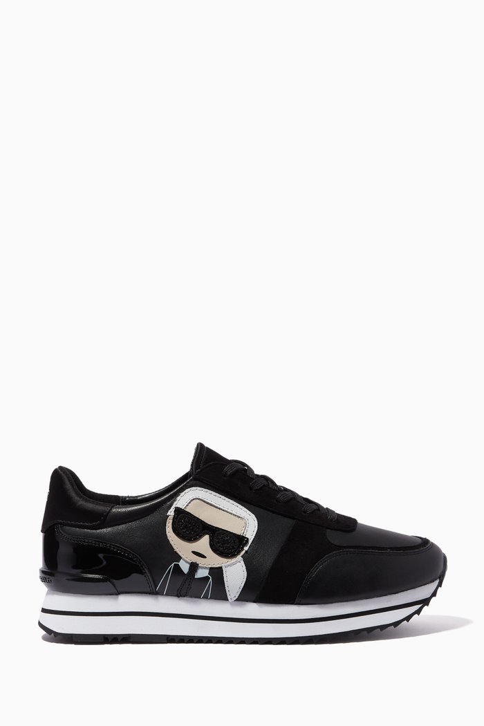 

Velocita II Sneakers in Leather, Black