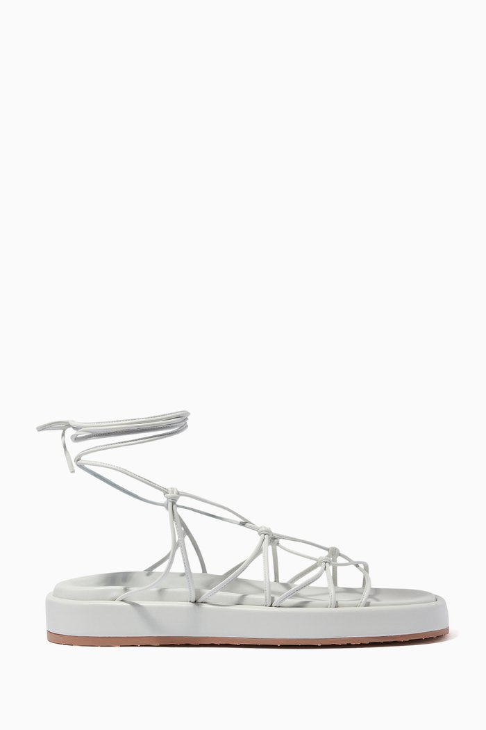 

Minas Flat Sandals in Nappa, White