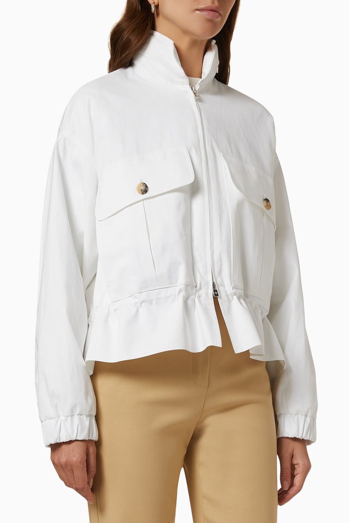 

Darius Jacket in Technical Linen, White