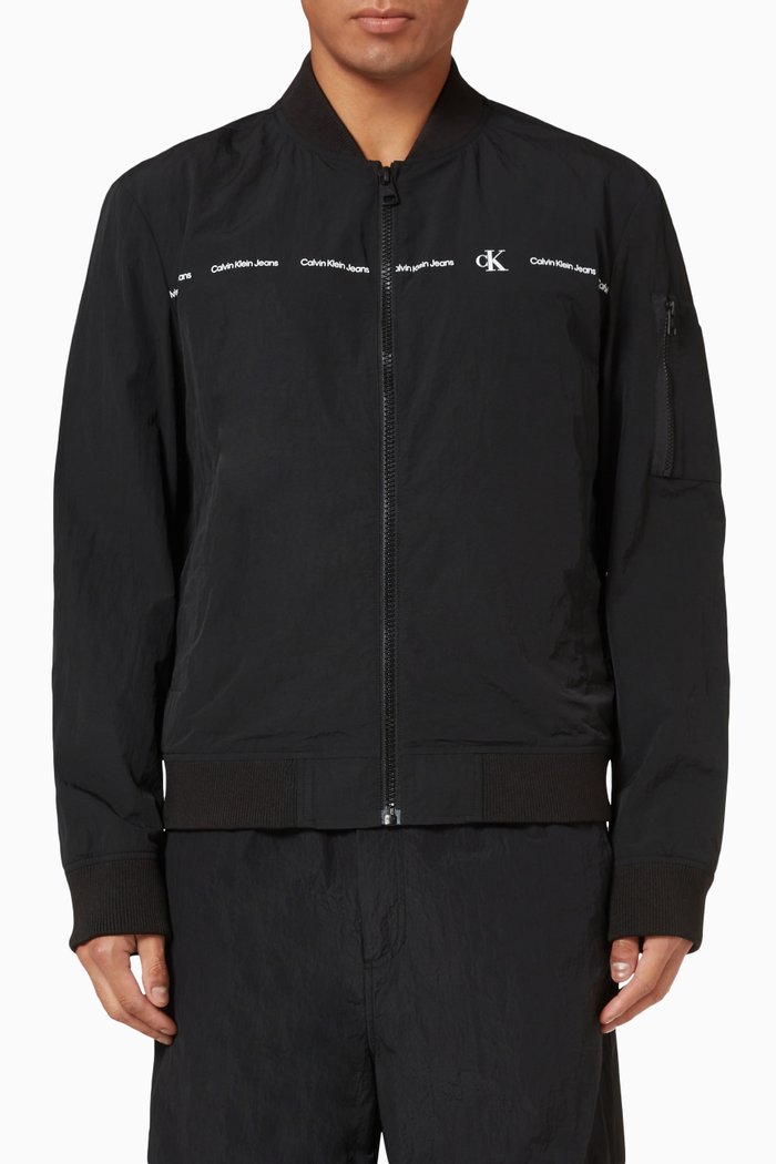 

Bomber Jacket in Nylon, Black