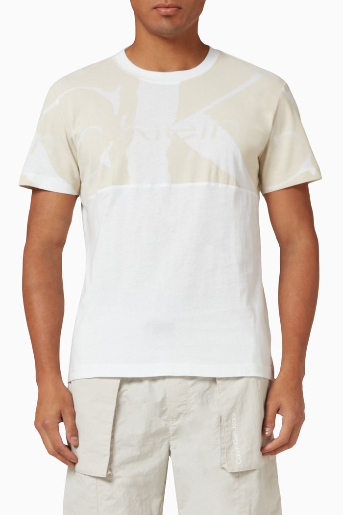 

Blown-Up Logo T-shirt in Cotton Jersey, White